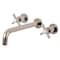 Kingston Brass Roman Tub Faucet, Polished Nickel, Wall Mount KS8026ZX - alternate 1